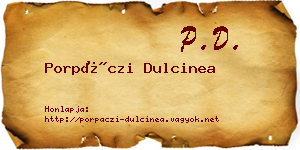 Porpáczi Dulcinea névjegykártya